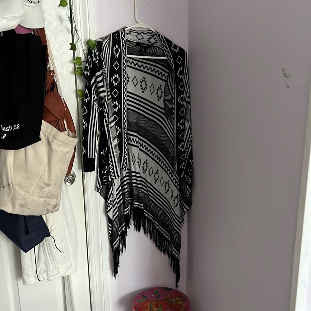 Forever 21 Black & White Cardigan